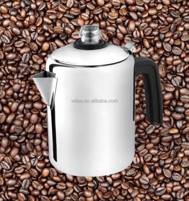 China Stainless Steel/Stainless Steel Gas Coffee Percolator Induction Coffee Maker for sale