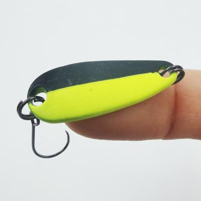 China Vivid Action Bait Swimming Fishing Spoons OEM Alpha Trout Lure Spinnerbait Spoon Bait Metal Fishing Spoons 3.1g for sale