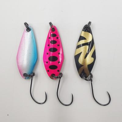 China Vivid Action Bait Swimming Fishing Feeds Metal Spoon Alpha Trout 3.5g Lure Fishing Lures Spoon Fishing Spoons for sale