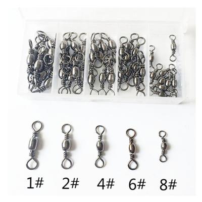 China Durable Fishing Terminal Tackle Box 50pcs Stainless Steel Swivel Fishing Tackle Set Alpha Fishing Tackle Box 50pcs for sale