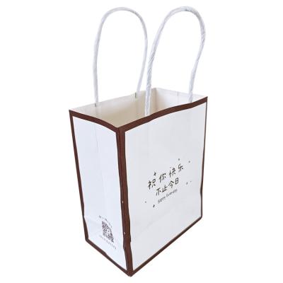 China China Supplier Recyclable Brown Kraft Takeaway Gifts Paper Bag Biodegradable With Handles for sale