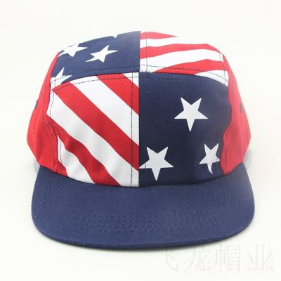 China breathable & Wholesale Custom Waterproof Hip Hop American Flag Hat 6 Panel Camping Logo Flat Brim Baseball Hats Spring Summer Camp Casual Hat for sale