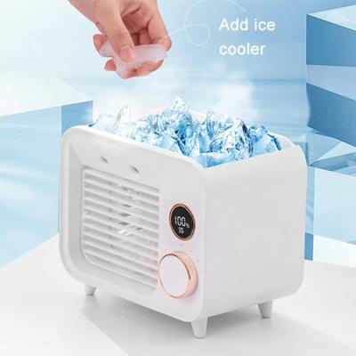 China Hotel USB Battery Mini Portable Air Conditioner Water Rechargeable Ice Cooler Air Conditioners with Air Cooling Smart Mini Fan for sale