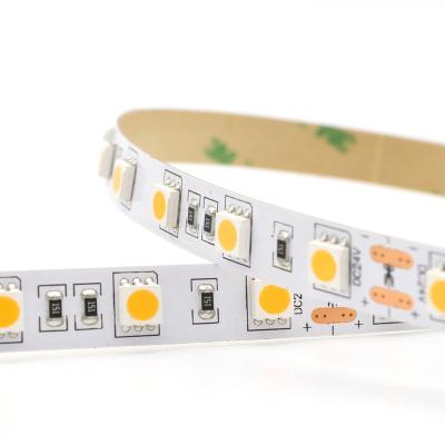 China Easy Installation Amber Waterproof 8/10mm Flexible PCB DC12/24V 14.4W/Meter TL-SMD5050-60 LED Strip Light for sale