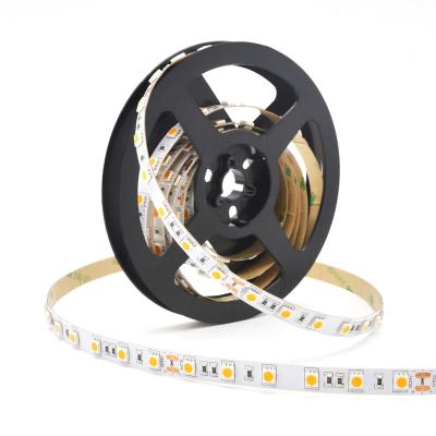 China RoHS 5m/roll 2700-6500K 24VDC 14.4W/Meter 10mm Easy Installation RoHS PCB IP65 SMD5050-60 Flexible LED Strip Light for sale