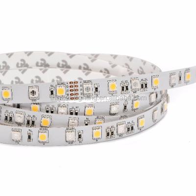 China Hotel SMD5050 RGB+5050W 2800-3200K LED Strip Lights Series 72Leds/meter DC12V/24V 12mm Warm White PCB for sale