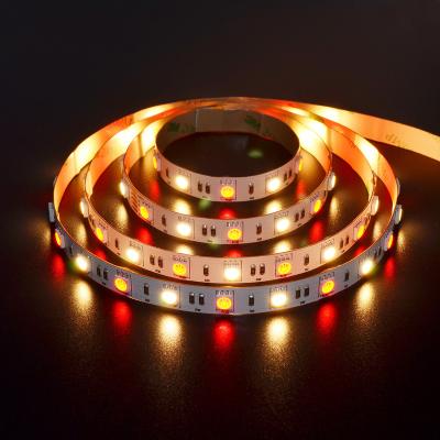 China Flexible PCB 5M/roll SMD5050-60 RGB+W LED Strip Light for Office/Park/Hotel/Road 2700-6500K DC12/24V 14.4W/M 10mm for sale