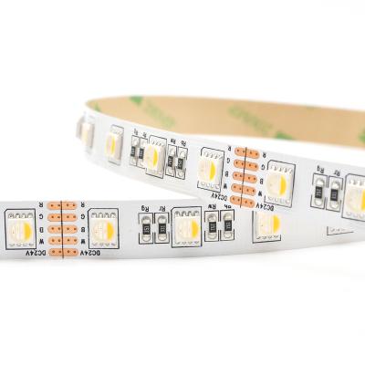 China Easy Installation 12mm PCB DC12/24V 19.2W/Meter SMD5050-60 RGBW LED Colorful Lighting Flexible Strip Light for sale