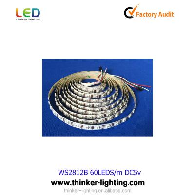 China Flexible PCB Board+Led Thinker DC5V Digital Ws2812b Pixel LED Strip for sale