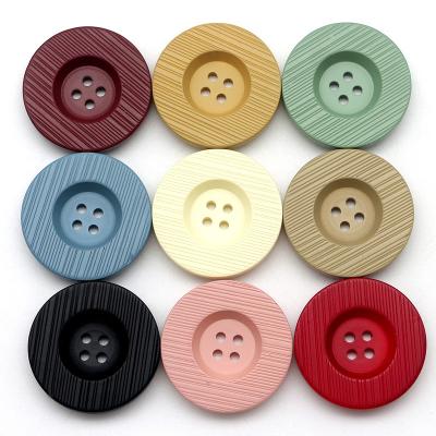 China Factory direct sales viable coat color wool four-eye placket cuff suit coat coat resin double-sided buttons for sale