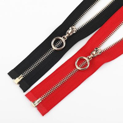 China 3#brass metal zipper durable opening custom zipper pulls clothes apparel bag zipper for sale