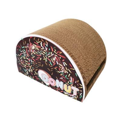 China Cat Scratcher Lounge Corrugated Viable Cat Scratching Mailbox Comes With Catnip for sale