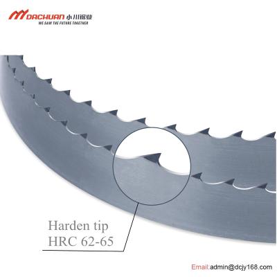 China Cutting Dachuan 32x1.1mm Wood Mizer Wood Band Saw Blade For Cutting Hardwood for sale