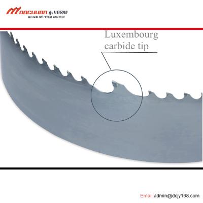 China Hardwood Cutting 100mm Width Carbide Tilted CTT Band Saw Blade For Cutting Hardwood for sale