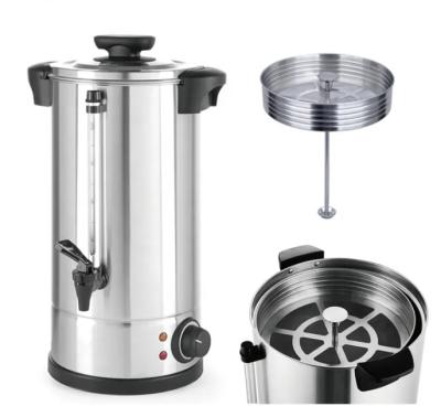 China Hot Percolator Machine Coffee Dispenser Tea Water Heater Restaurant Stainless Steel Free Standing for sale