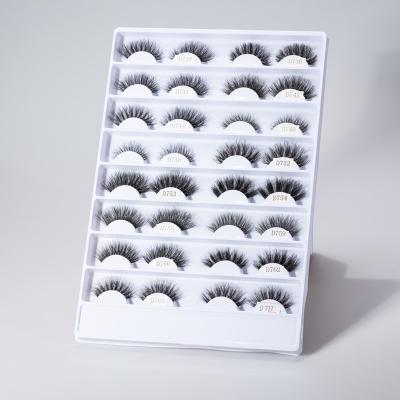 China Natural NEW 3D Natural False eyelashes natural soft faux mink eyelashes vendor cotton band 3D vegan mink lashes for sale