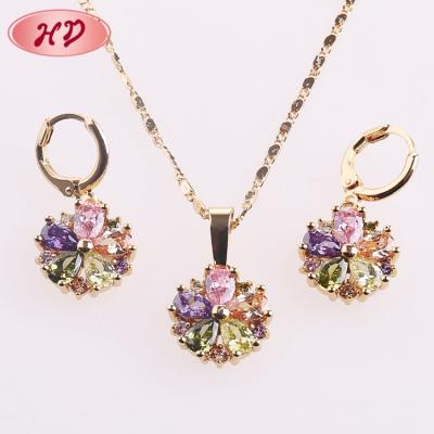 China Guangzhou TRENDY fashion wholesale necklace and earrings set imitation jewelry for sale