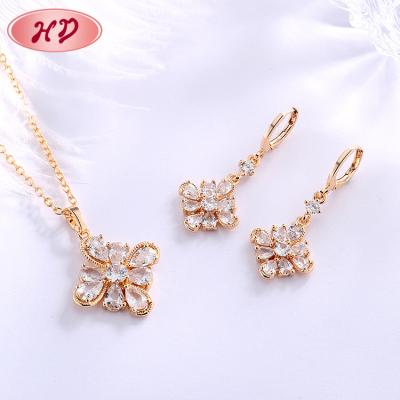 China CLASSIC Bridal Jewelry Set Luxury Gold Jewelry Set For Wedding for sale