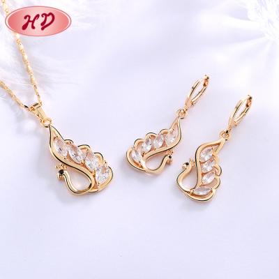 China CLASSIQUE 2021 Fashion Women Jewelry Set Saudi 18K Gold Plated Wholesale Cheap Jewelry Set for sale