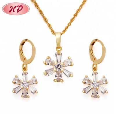 China Fashion Necklaces Jewelry CLASSIC Gold Plated Jewelry Sets 18K Bridal Jewelry Set for sale