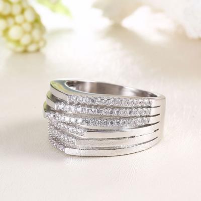 China Latest FASHIONABLE Chinese Wedding Engagement Diamond 14k 585 White Gold Ring for sale