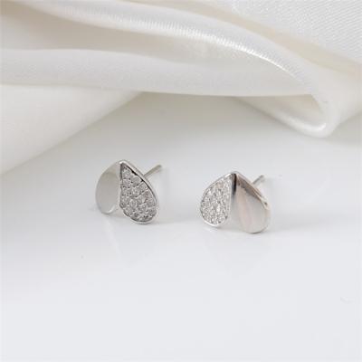 China Cute Little Heart Jewelry Stud Set Earrings 925 Sterling Silver Brincos Earrings Fashion for sale