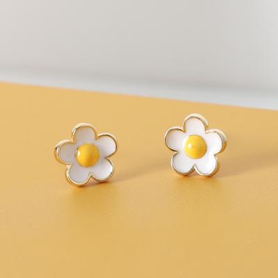 China Ladies Simplicity Cute Hot Selling Sterling Silver Earrings Bridal Flower Earring Stud Mold for sale