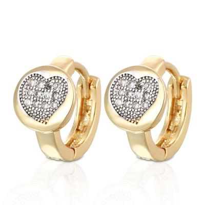 China 2022 CLASSIQUE fashion jewelry design color stone classic CZ gold plated mini huggie earring for women for sale