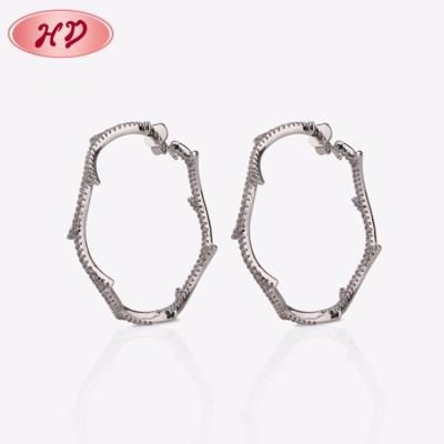 China Office / Fashionable Silver Jewelry Circle Earring Career Accessories For Women Fashion for sale