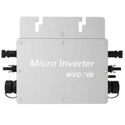 China mincro inverter WVC-600 /700w solar photovoltaic inverter manufacturer ETL certification microinverter 342MM* 240mm* 100mm for sale