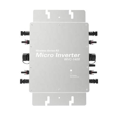 China Micro Inverter Pure Sine Wave Energy Data Solar Power Wireless Monitoring Inverter Grid Tied On-Grid Solar System WVC-1400W Solar Inverters for sale