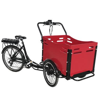 China chinesische cargo etrike steel frame Europe hot sale durable cargobike 3 wheel tricycle bike family tricycle from china for sale