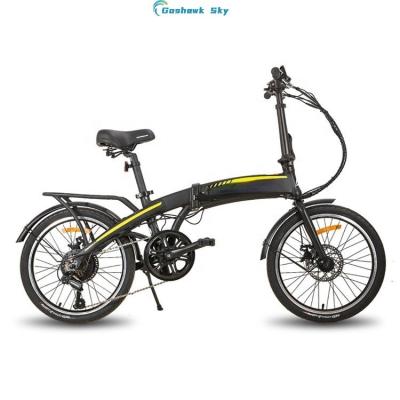 China Stock 250w 36v aluminum alloy 20 inch foldable electric folding bike with 7 gears for sale