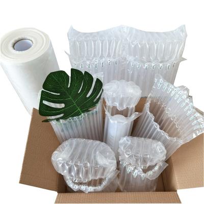 China Environmental Shockproof Degradable Air Column Cushion Bag Film Packaging For Wine Bottle Protection for sale