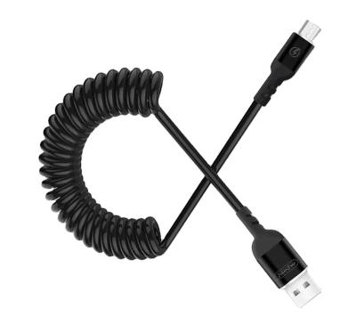 China Portable MP3/MP4 Player Car Data Cable Spring Data Cable For Android Type-C Charging Line 2.4A Fast Charging Data Phone Apple Line for sale