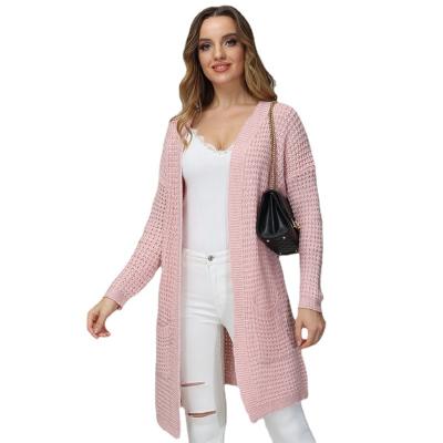 China Keep the ol' new commuter cardigan winter autumn 2021 large solid color warm loose sweater women's coat for sale