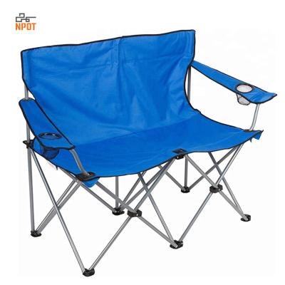 China Modern Folding Chair NPOT 2 Person Double Seat Folding Two Seater Camping Chair for sale