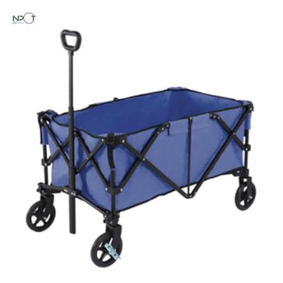 China STABLE & NPOT Manufacturer DURABLE Professional Camping Beach Trolley Folding Trolley Cart Beach Cart for sale