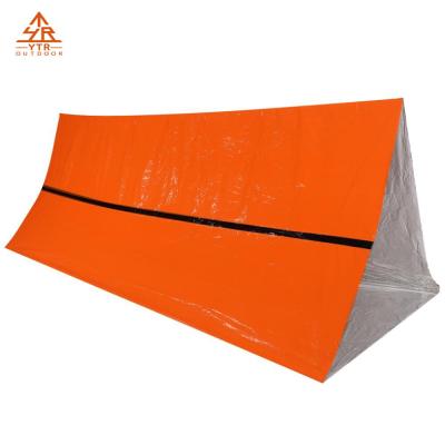 China Outdoor Camping Hiking Survival Collapsible Tent Emergency Rescue Shelter Outdoor Waterproof Thermal Covering Military Tent for sale