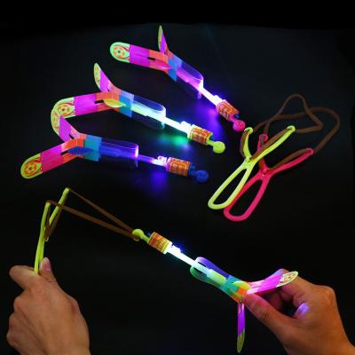 China Light Up Light Up Toy Multi-Color Led Flashing Flying Slingshot Helicopter Large Size Toys Hot Selling Light for sale