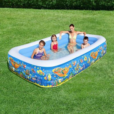 China 54121 305x183x56cm Play Pool For Kids Rectangular Inflatable 3-Ring Pool 1161 L 10'x72