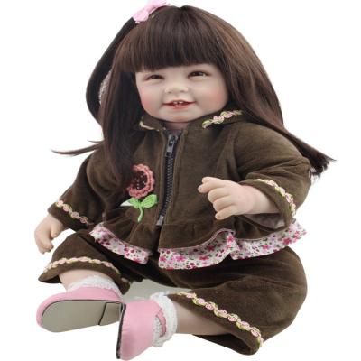 China Doll Limbs Can Be Doll Active Limbs Can Be Reborn NPK Active Silicone Baby - Doll Toys 22 Inches With Long Hair Realistic Baby Dolls 100% Handmade Children Girl Reborn Friends for sale