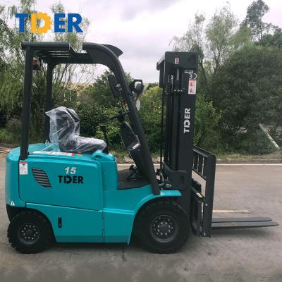 China Mini Electric Forklift Truck 1.5 Ton 1.8 Ton 2 Ton 2.5 Ton Side Shift Triplex Mast for sale