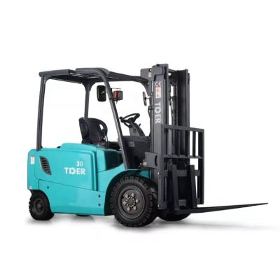 China TDER battery forklift 2 ton 2000kg battery forktruck electric forklift with 3m lifting height for sale