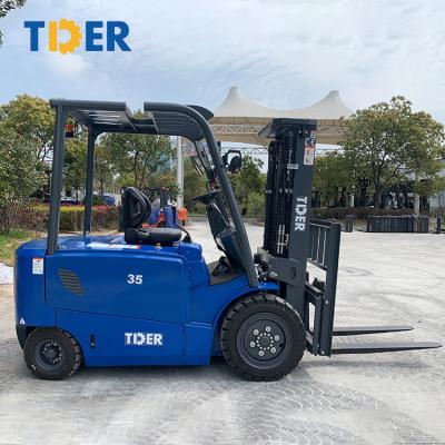 China TDER Full AC Blue Light Lithium Battery Forklift Electric 1.5 T 2 T 3 T 3.5 Ton Optional for sale