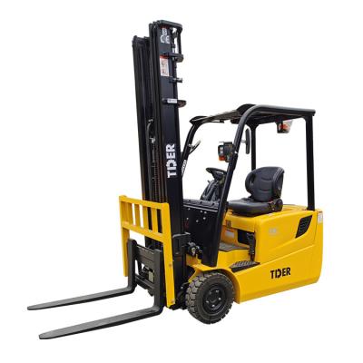 China TDER 2022 3 Wheels Lithium Battery Forklift 3 Point Hitch Forklift 1.5 Ton for sale