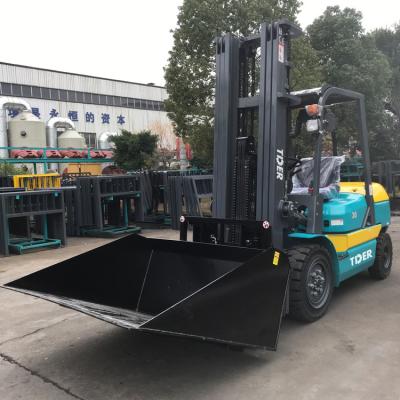 China MINI forklift 2.5 ton 3 ton diesel isuzu engine truck forklift with bucket for sale