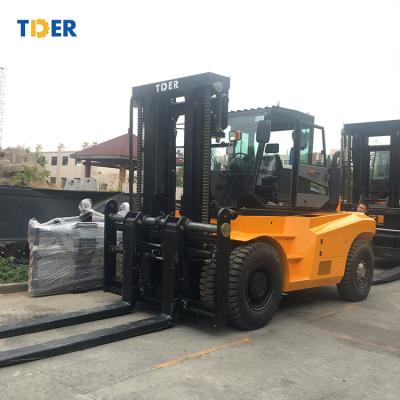 China TDER brands diesel forklift prices 15 ton 16 ton forklift truck with dual front solid tire for sale