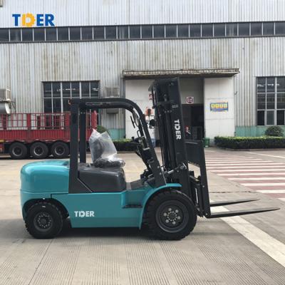 China TDER brand forklift truck diesel 4 ton forklift with 3 stage 6m lifting height for sale