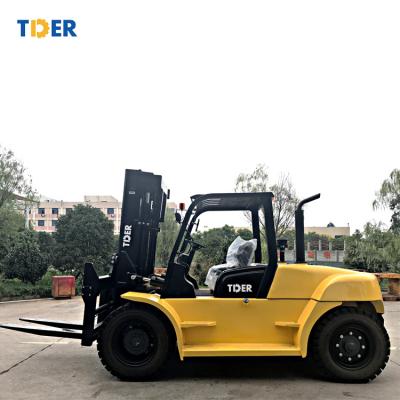 China TDER Container Solid Tire Forklift 10 Ton Diesel 10 Ton Capacity Forklift for sale